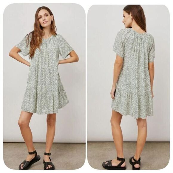 Rails Green Floral Print Dress Size L